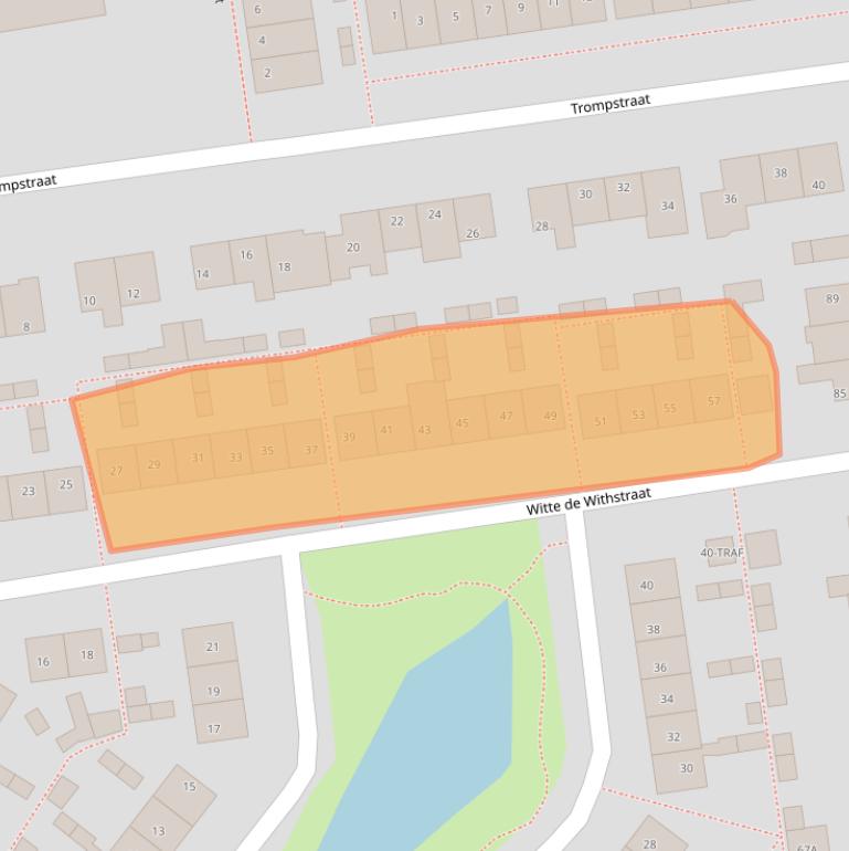 Kaart van postcodegebied 2161VE.