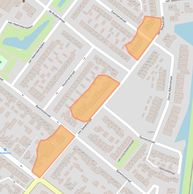 Kaart van postcodegebied 2161VH.