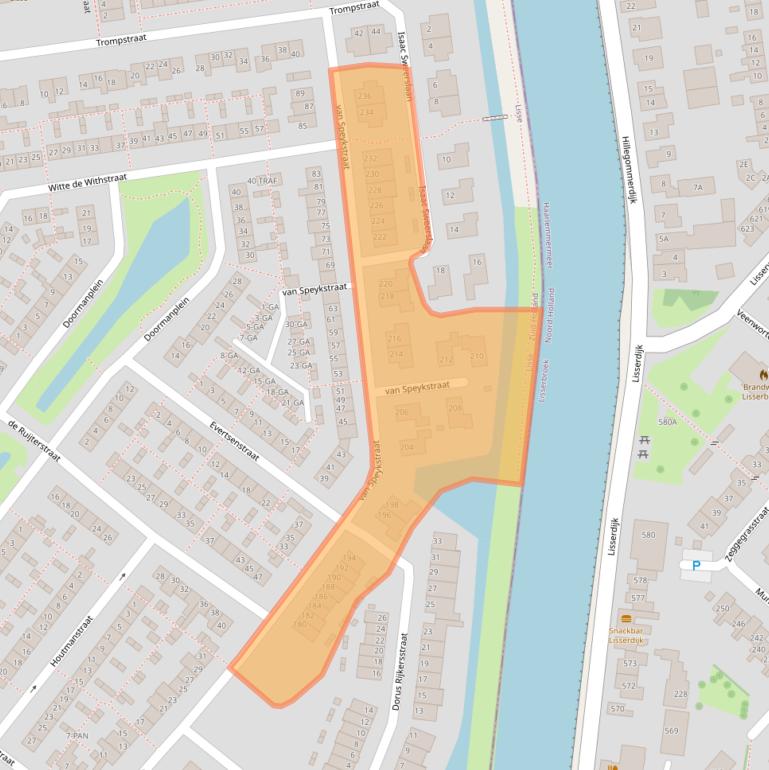 Kaart van postcodegebied 2161VR.