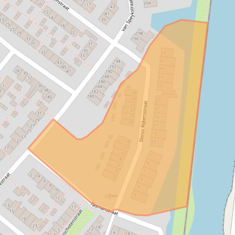 Kaart van postcodegebied 2161VT.