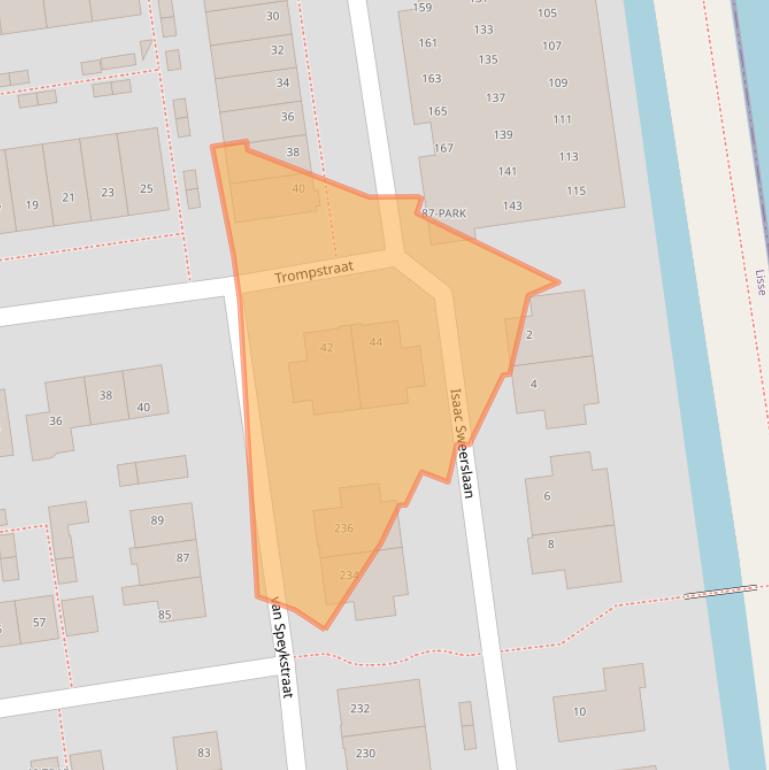 Kaart van postcodegebied 2161VV.