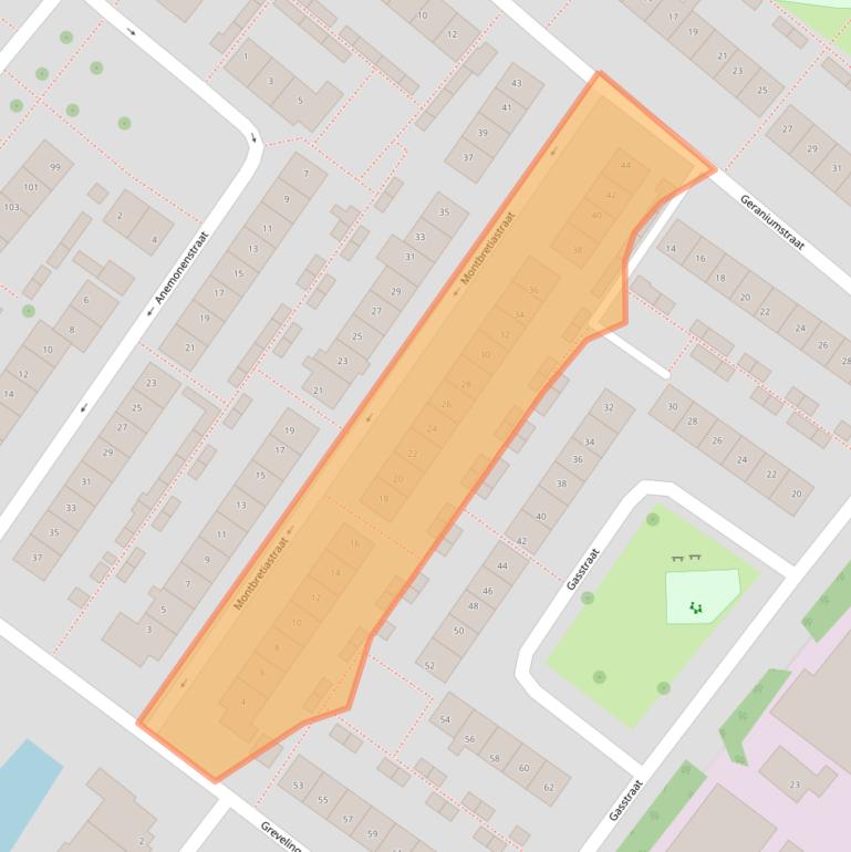 Kaart van postcodegebied 2161WJ.