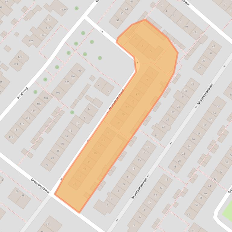 Kaart van postcodegebied 2161WK.