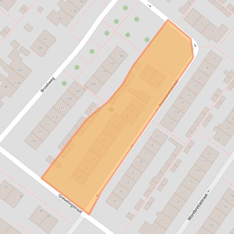 Kaart van postcodegebied 2161WL.