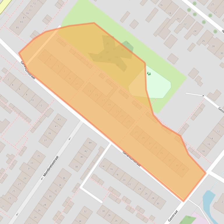 Kaart van postcodegebied 2161WN.