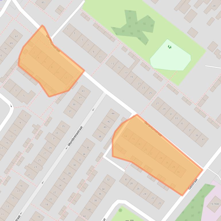 Kaart van postcodegebied 2161WP.