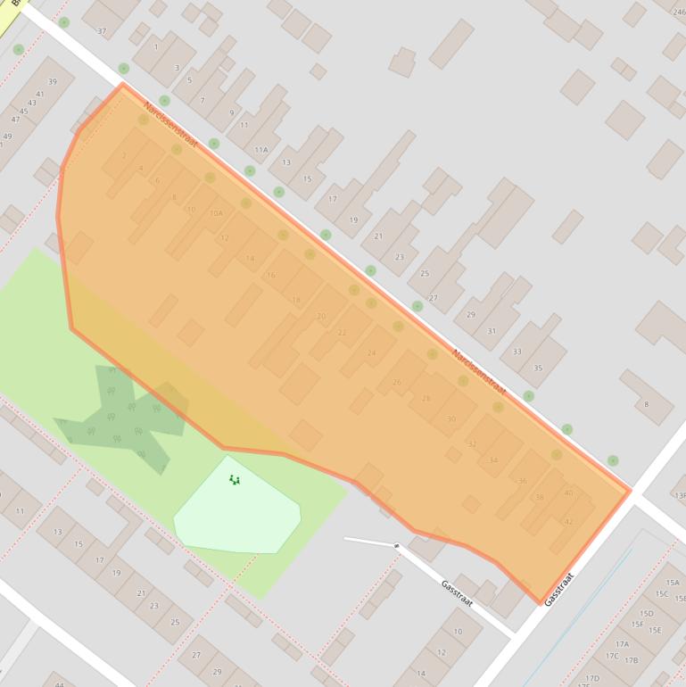 Kaart van postcodegebied 2161WS.