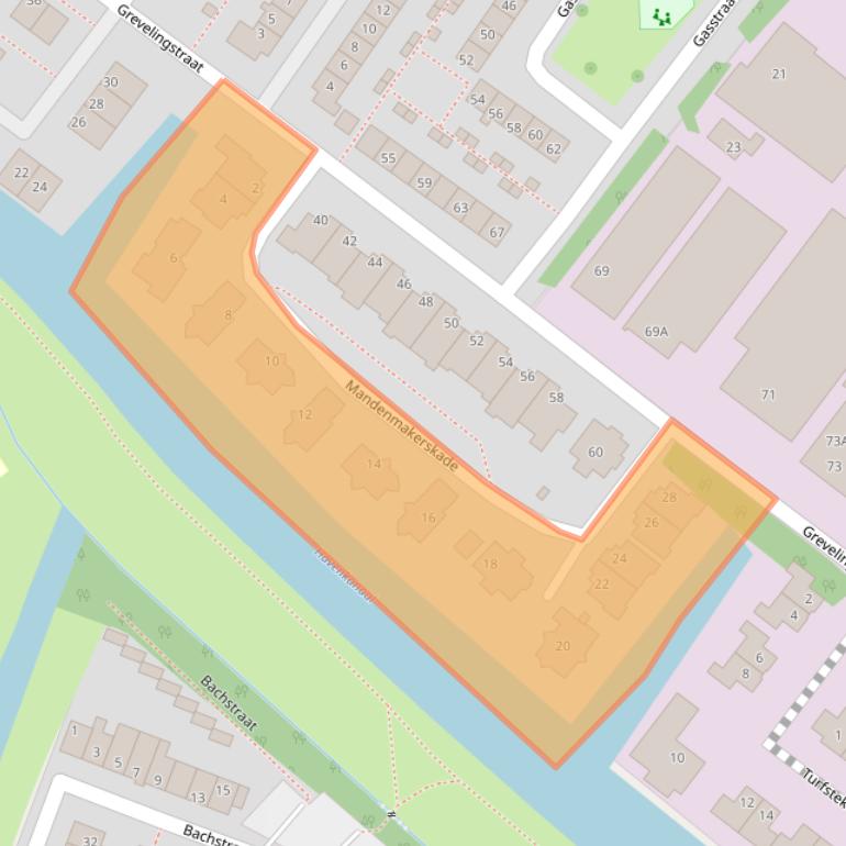 Kaart van postcodegebied 2161WV.