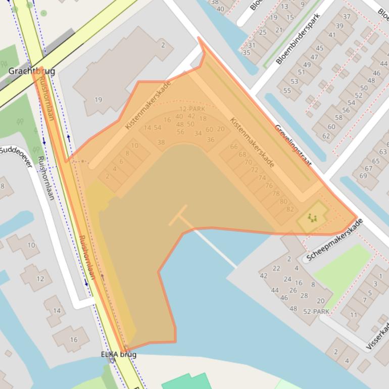 Kaart van postcodegebied 2161XT.