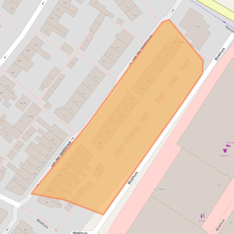 Kaart van postcodegebied 2161ZG.