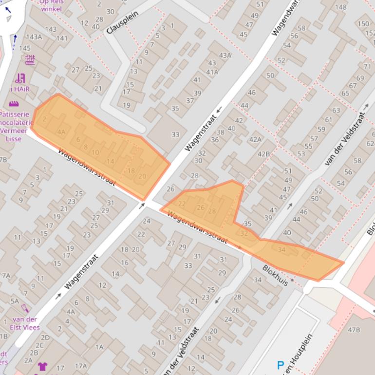 Kaart van postcodegebied 2161ZJ.