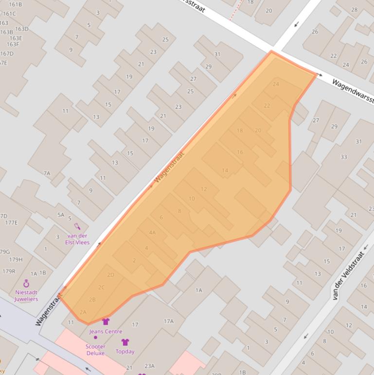Kaart van postcodegebied 2161ZM.