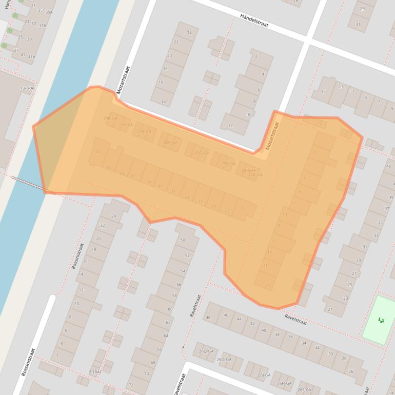 Kaart van postcodegebied 2162AH.