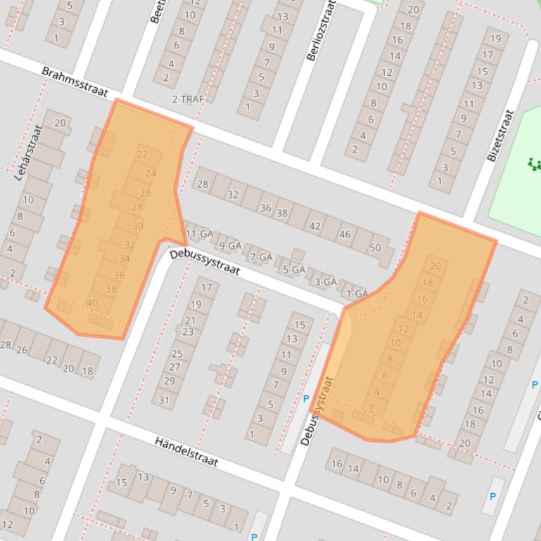 Kaart van postcodegebied 2162AL.