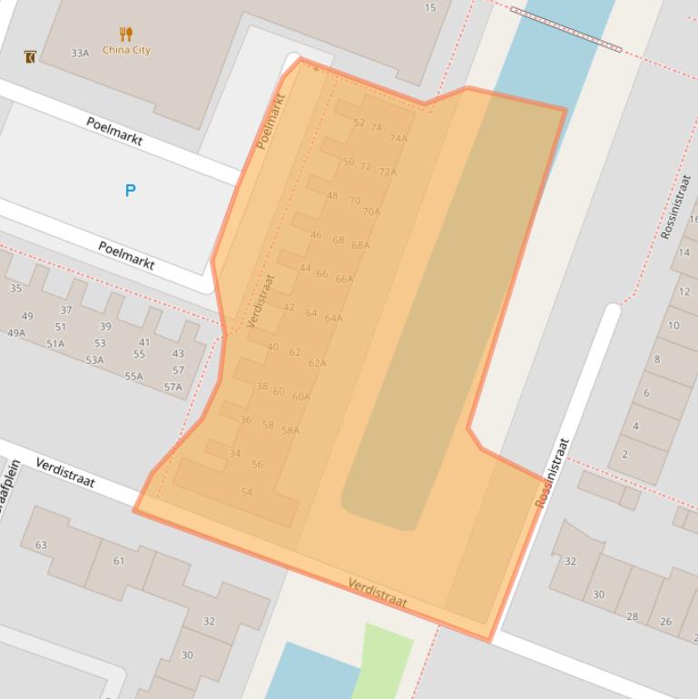 Kaart van postcodegebied 2162AW.