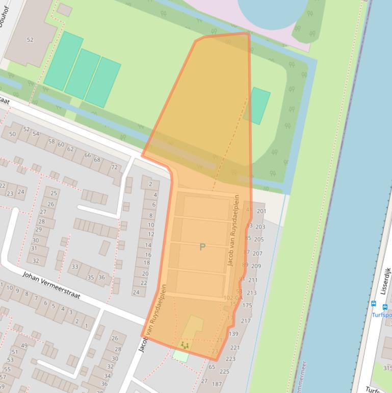 Kaart van postcodegebied 2162BA.