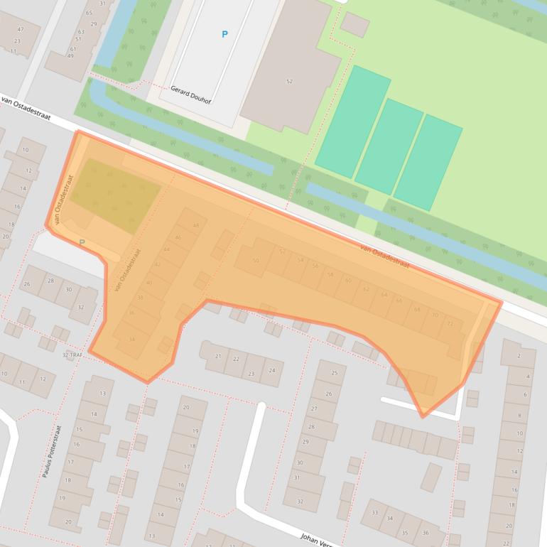 Kaart van postcodegebied 2162BR.