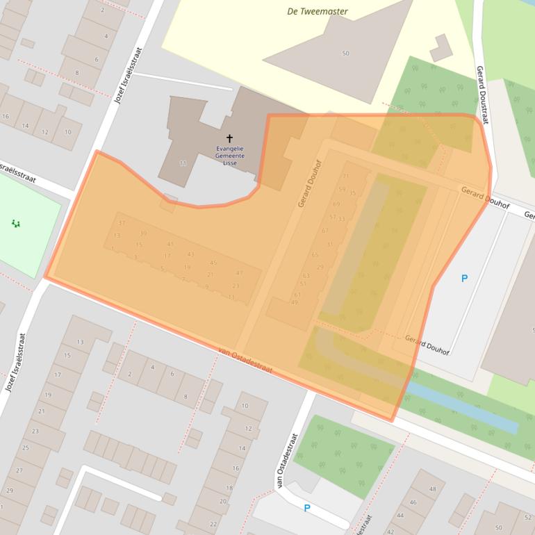 Kaart van postcodegebied 2162CV.