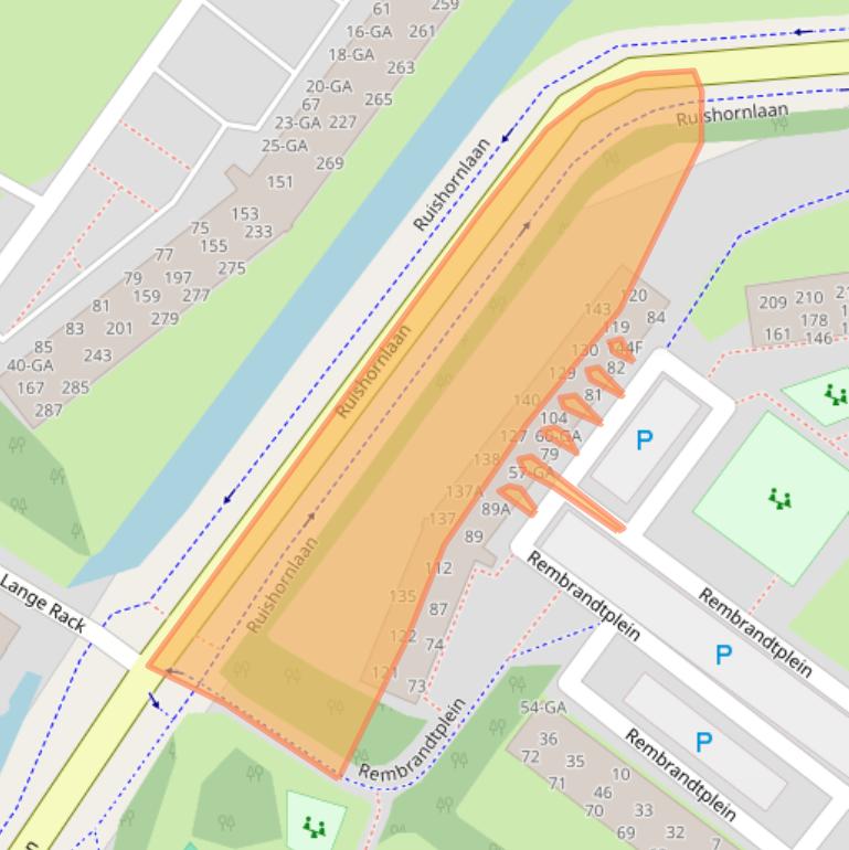 Kaart van postcodegebied 2162EG.