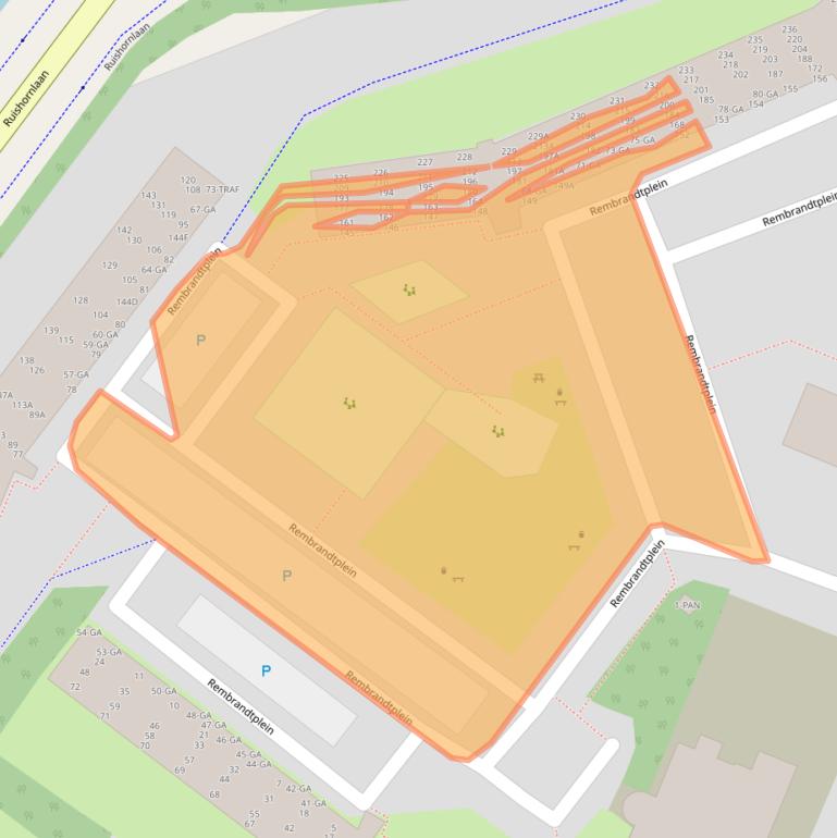 Kaart van postcodegebied 2162EH.