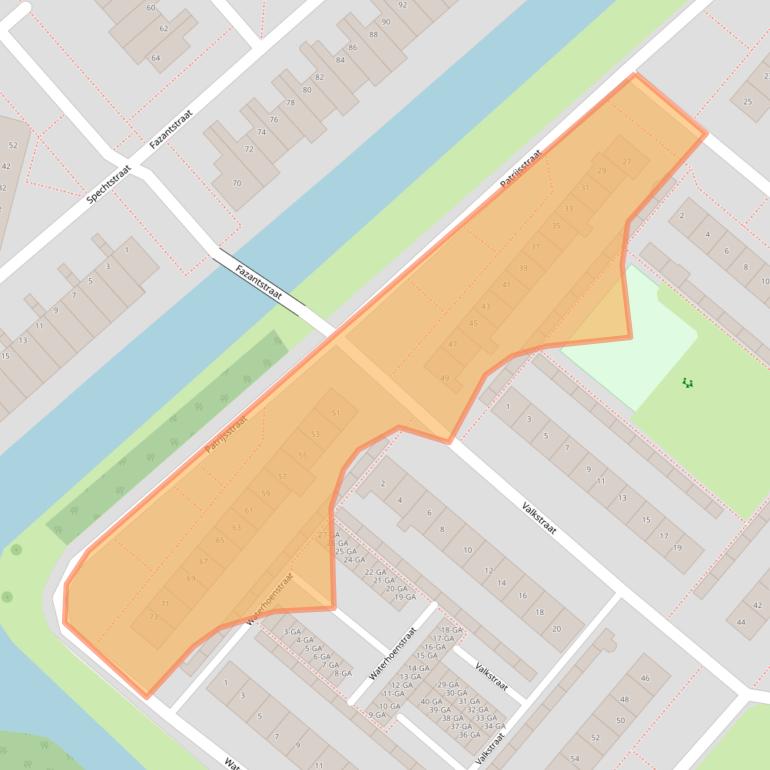 Kaart van postcodegebied 2162GR.