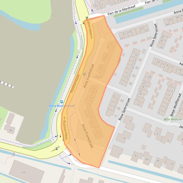 Kaart van postcodegebied 2162JP.