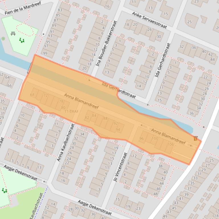 Kaart van postcodegebied 2162JS.