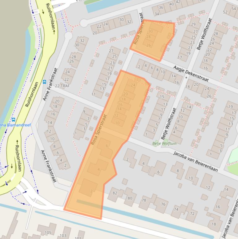 Kaart van postcodegebied 2162JV.