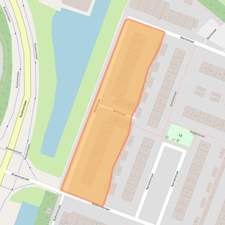Kaart van postcodegebied 2162VB.