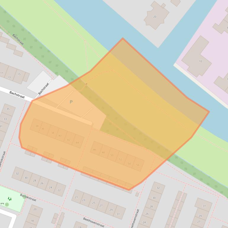 Kaart van postcodegebied 2162VC.