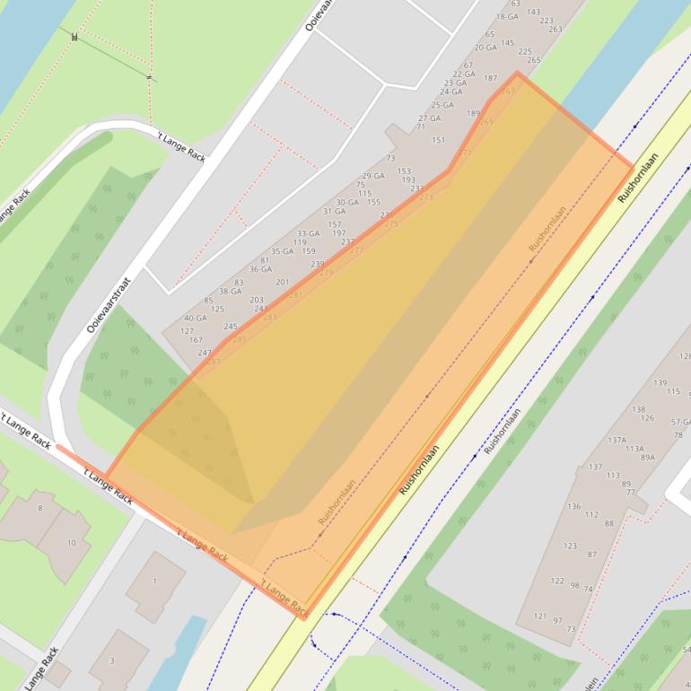 Kaart van postcodegebied 2162XP.