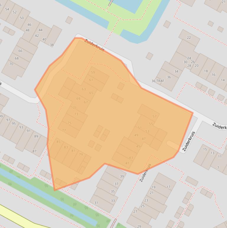 Kaart van postcodegebied 2163AC.
