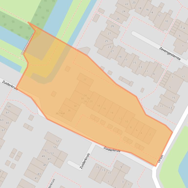 Kaart van postcodegebied 2163AG.