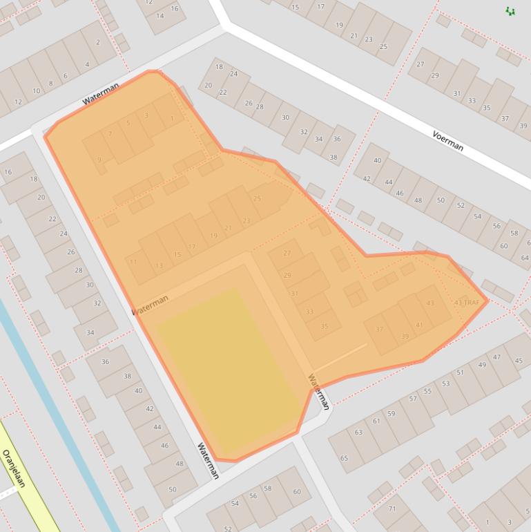 Kaart van postcodegebied 2163BA.