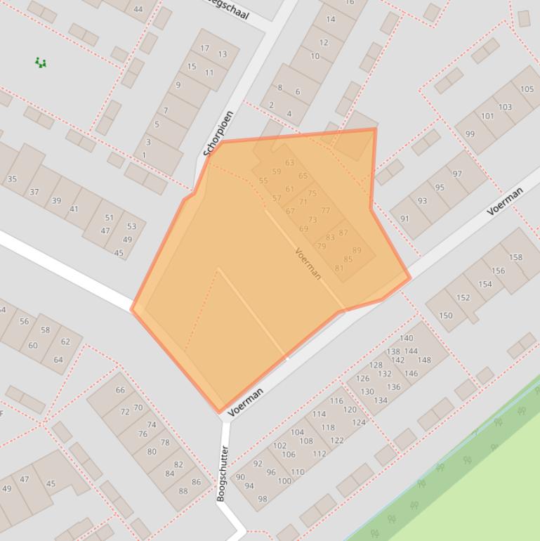 Kaart van postcodegebied 2163BH.