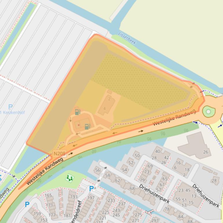 Kaart van postcodegebied 2163GA.