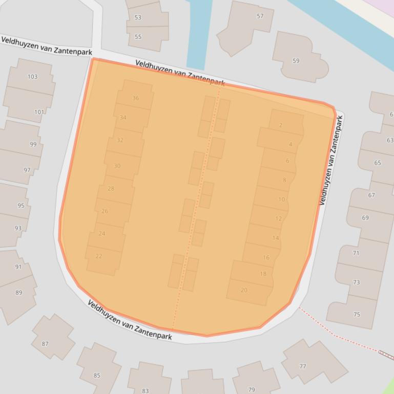 Kaart van postcodegebied 2163GD.