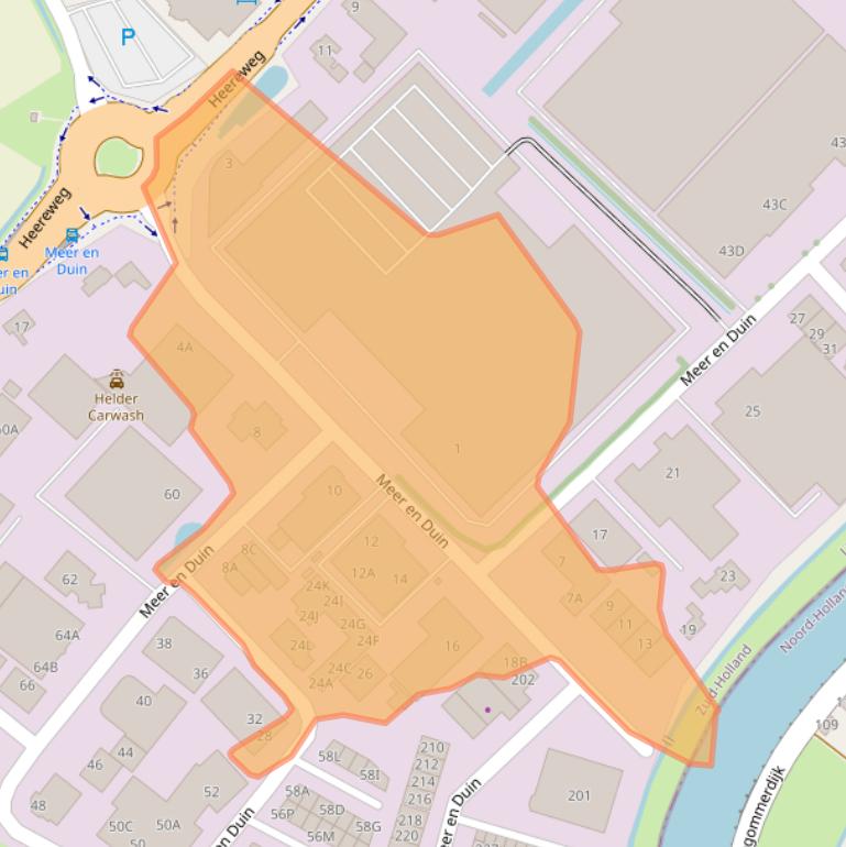 Kaart van postcodegebied 2163HA.