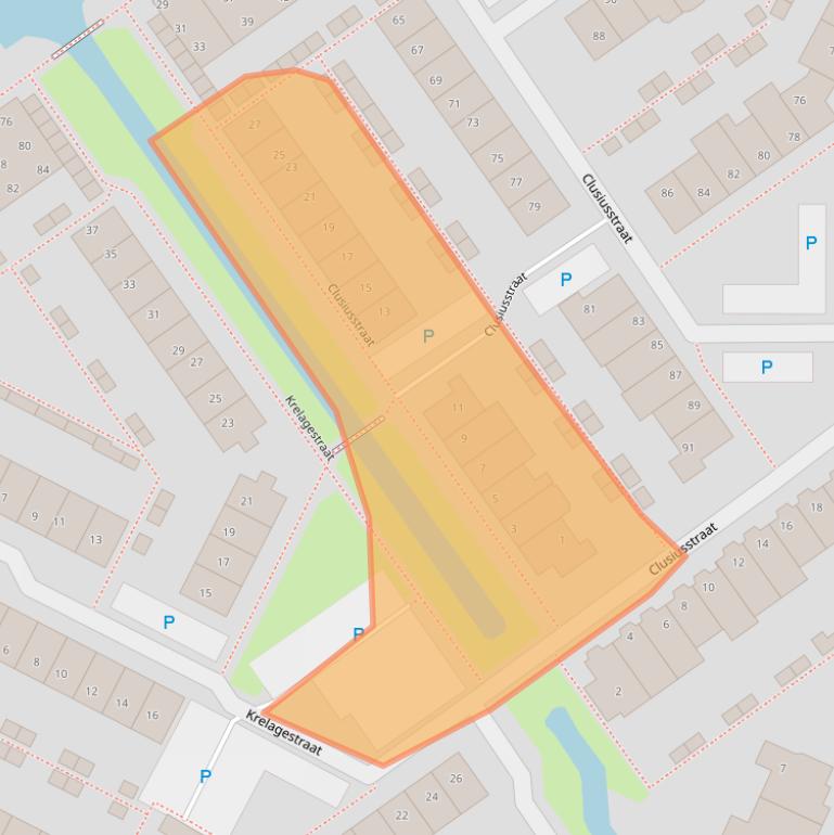 Kaart van postcodegebied 2163JD.