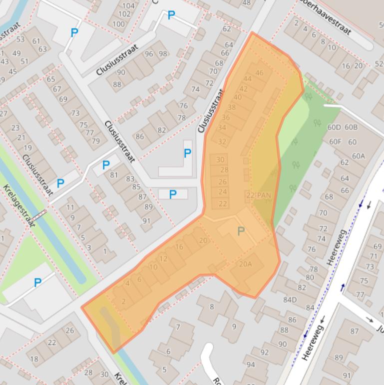 Kaart van postcodegebied 2163JG.