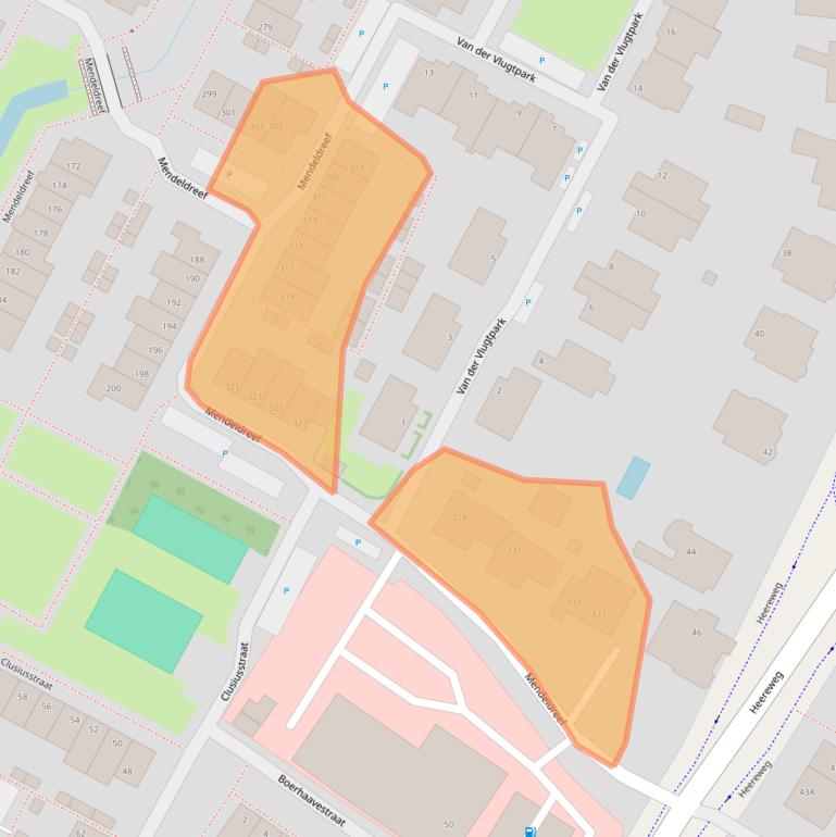 Kaart van postcodegebied 2163KK.