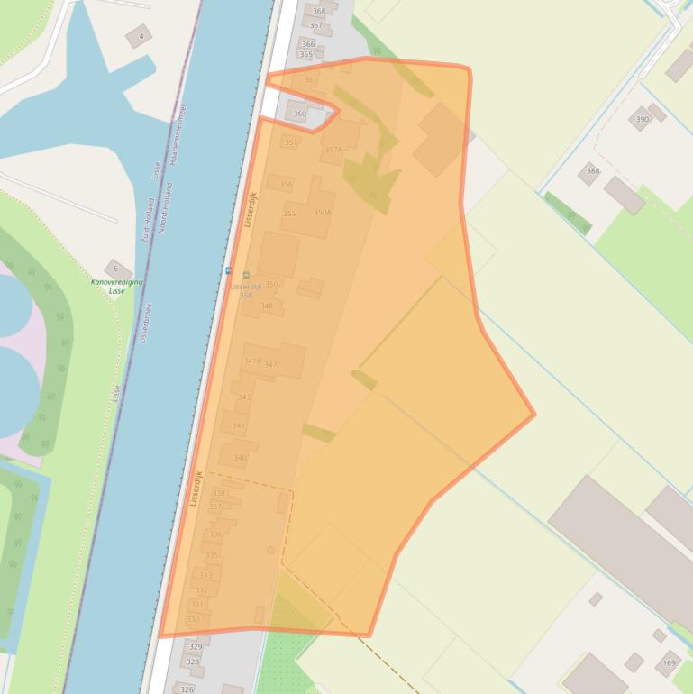 Kaart van postcodegebied 2165AC.