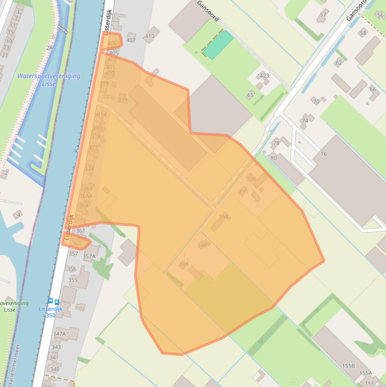 Kaart van postcodegebied 2165AD.