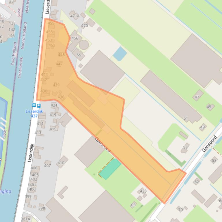 Kaart van postcodegebied 2165AG.