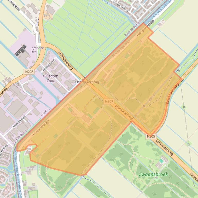 Kaart van postcodegebied 2165AR.