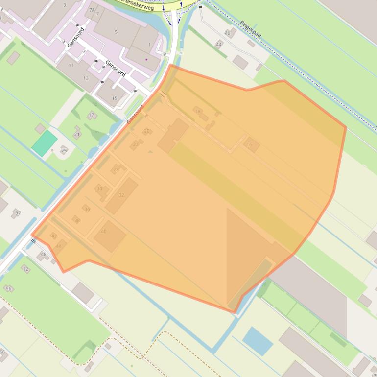 Kaart van postcodegebied 2165BC.
