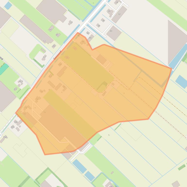 Kaart van postcodegebied 2165BD.