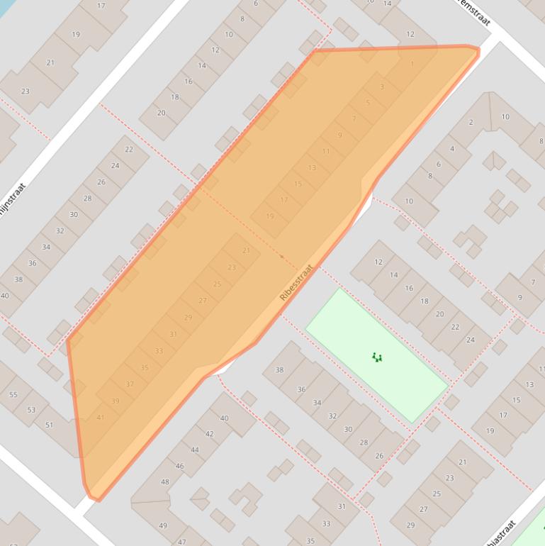Kaart van postcodegebied 2165CD.