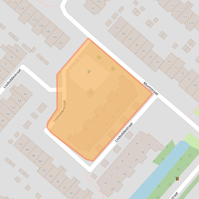 Kaart van postcodegebied 2165VA.