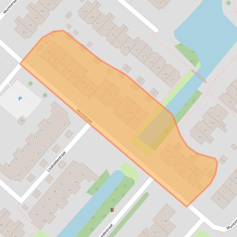 Kaart van postcodegebied 2165VE.